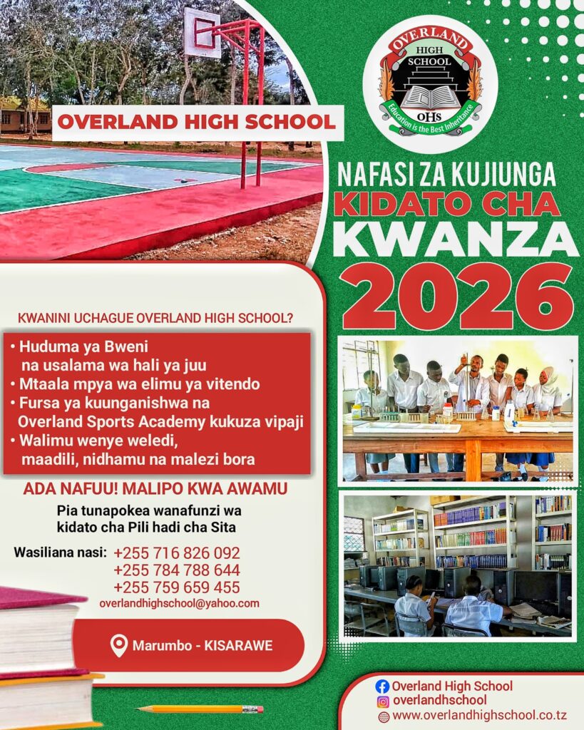 Overland High School Flyer for pre-form one